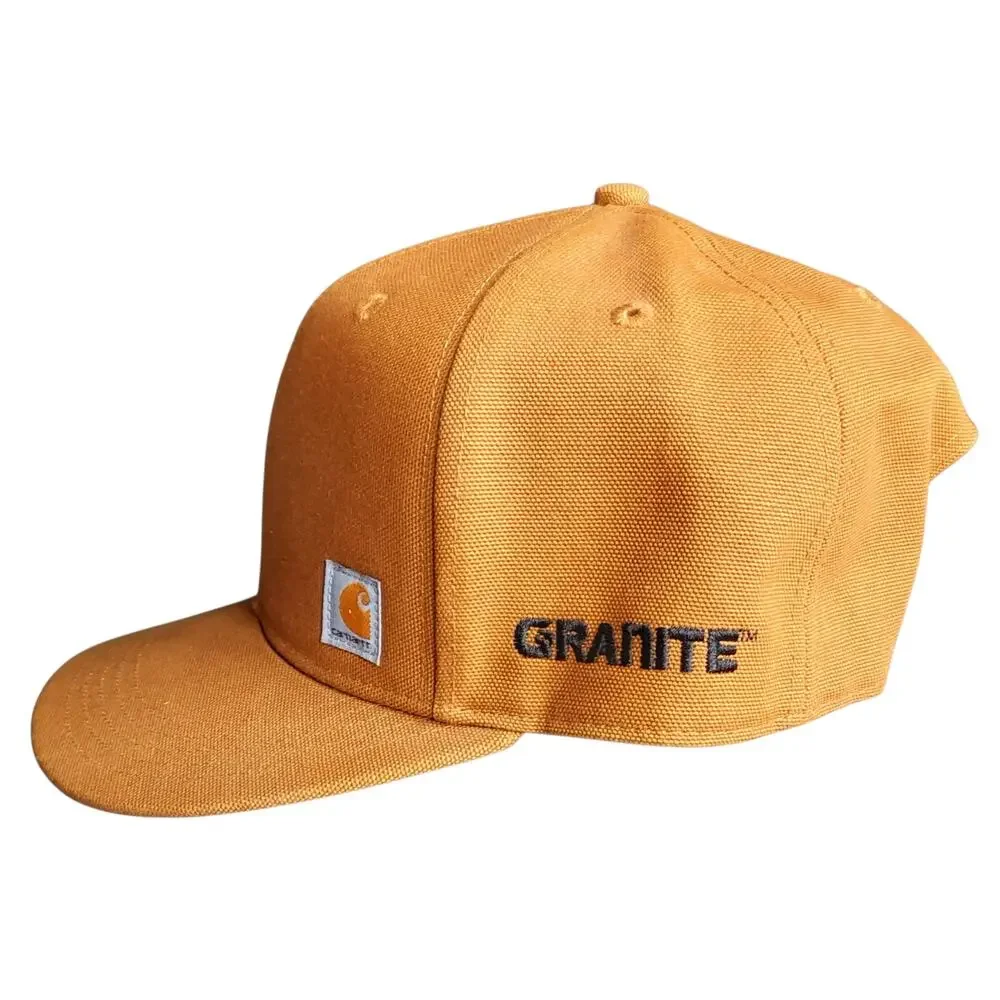 Carhartt Ashland Snapback Duck Canvas Cap Hat High Profile Flat Brim Workwear - Picture 3 of 8